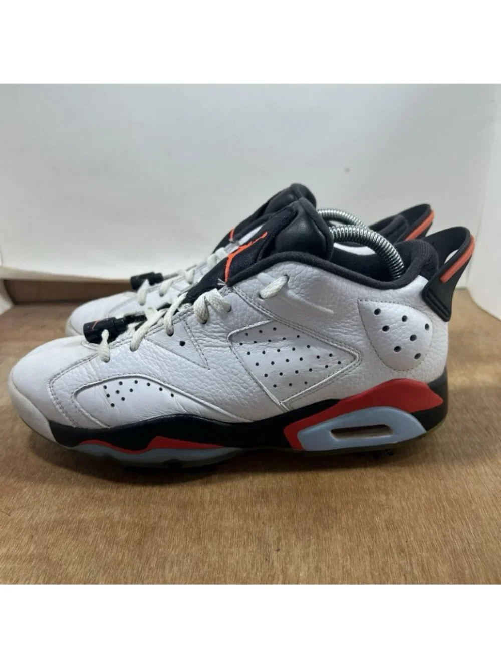 Air Jordan 6 Retro Low Men's Size 8 Golf Shoe White Infrared